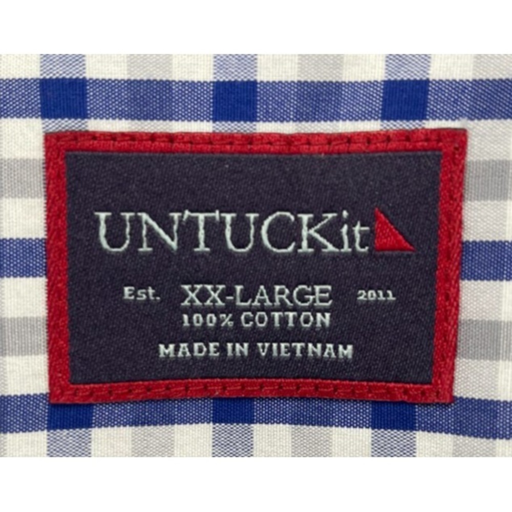 Untuckit Men's Shirt 2XL Multicolor Plaid Button Up Long Sleeve Casual - Picture 4 of 7